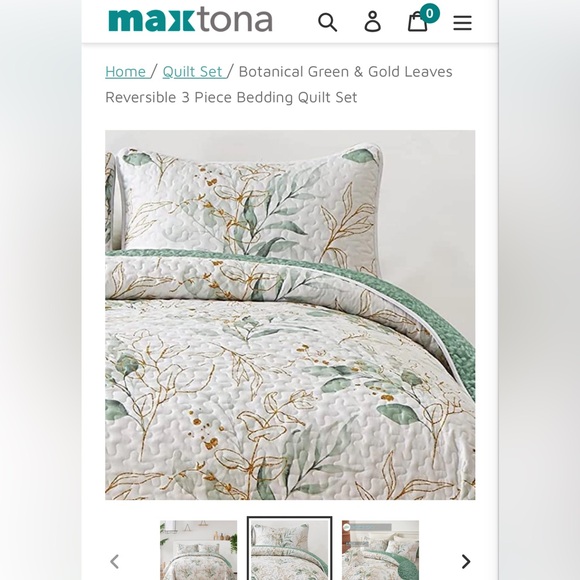 Comforter 3 piece bedding quilt set. NEW - Picture 2 of 3